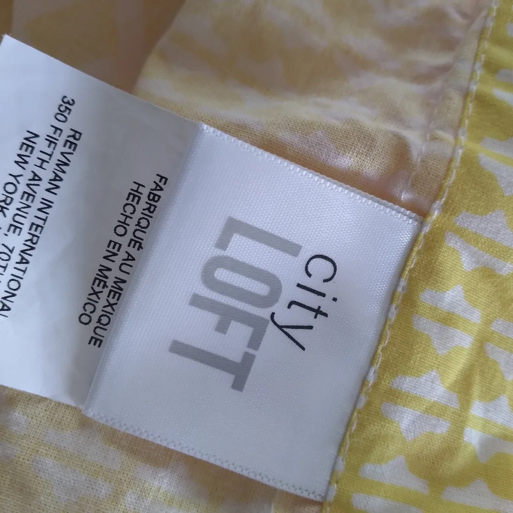 City Loft Duvet Cover Set Full / Queen Size Yellow White